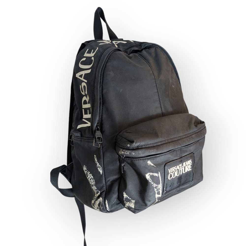 Versace Jeans Couture Black White Backpack